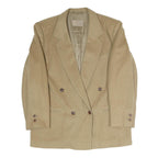 BOGNER Womens Beige Button Jacket L Polyester Blend Classic Tailored Plain