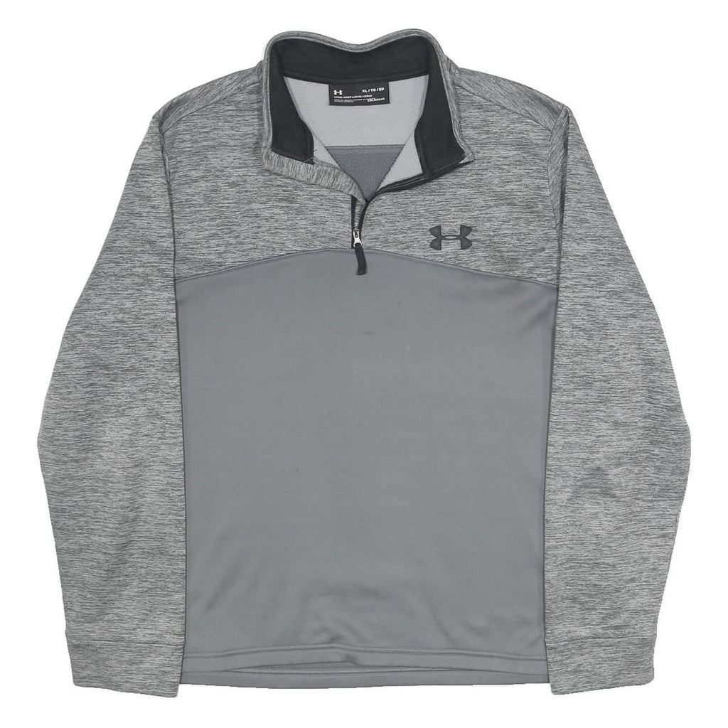 UNDER ARMOUR Mens Grey & Heather Grey 1/4 Zip XL Sweatshirt Performance Pullover