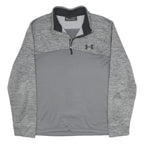 UNDER ARMOUR Mens Grey & Heather Grey 1/4 Zip XL Sweatshirt Performance Pullover