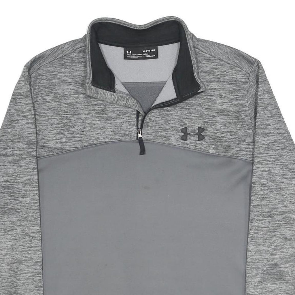 UNDER ARMOUR Mens Grey & Heather Grey 1/4 Zip XL Sweatshirt Performance Pullover