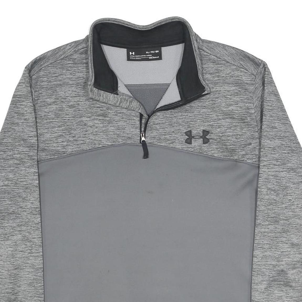 UNDER ARMOUR Mens Grey & Heather Grey 1/4 Zip XL Sweatshirt Performance Pullover