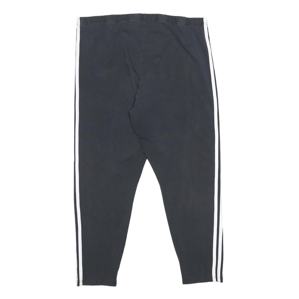 ADIDAS Womens Joggers Black White 2XL W32 L25 Slim Tapered Fit Cotton Blend