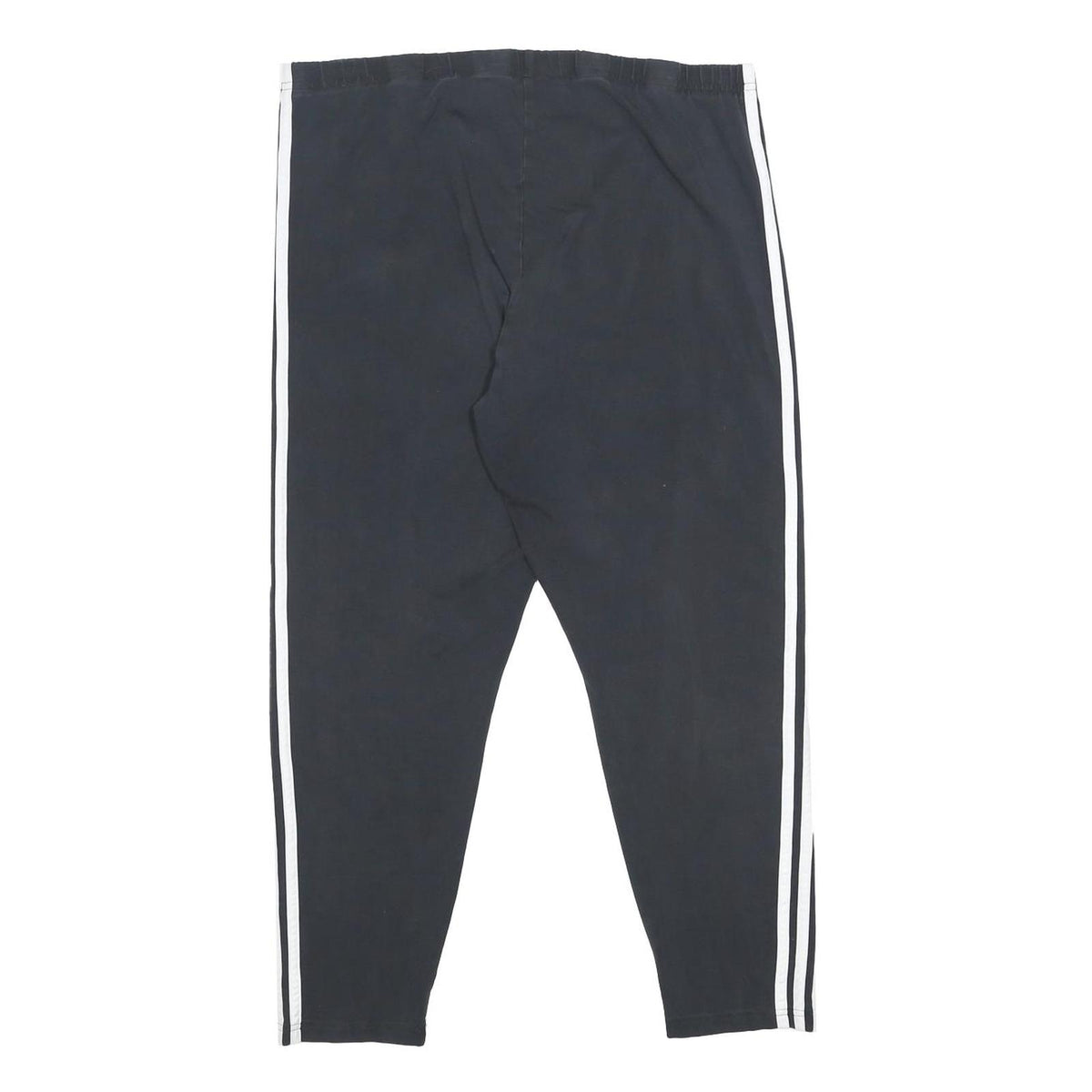 ADIDAS Womens Joggers Black White 2XL W32 L25 Slim Tapered Fit Cotton Blend