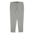 ZARA Mens Slim Grey Cotton Blend Trousers W32 L30 Casual Smart Zip Closure