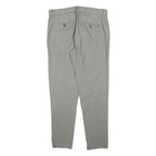 ZARA Mens Slim Grey Cotton Blend Trousers W32 L30 Casual Smart Zip Closure