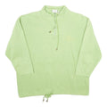 COSMOS Mens Green 1/4 Zip M Cotton Blend Sweatshirt Pullover Casual