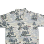 SUMMA Mens Blue & Cream Hawaiian Shirt 2XL Cotton Short Sleeve Summer Holiday