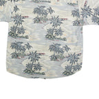 SUMMA Mens Blue & Cream Hawaiian Shirt 2XL Cotton Short Sleeve Summer Holiday