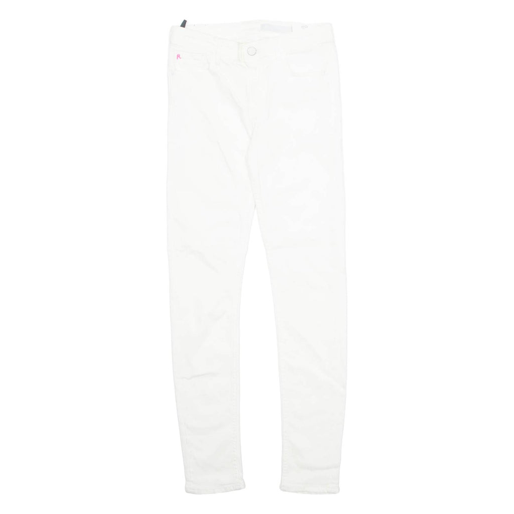 REPLAY Womens Trousers White Regular Skinny W26 L27
