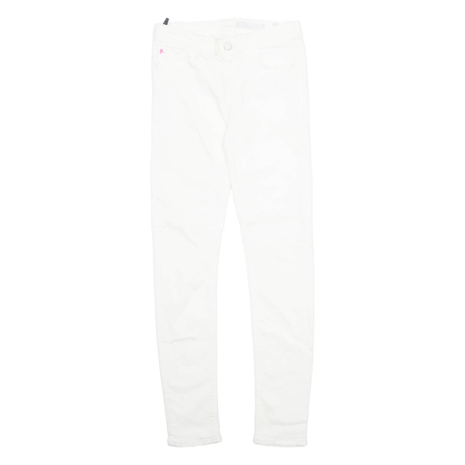 REPLAY Womens Trousers White Regular Skinny W26 L27