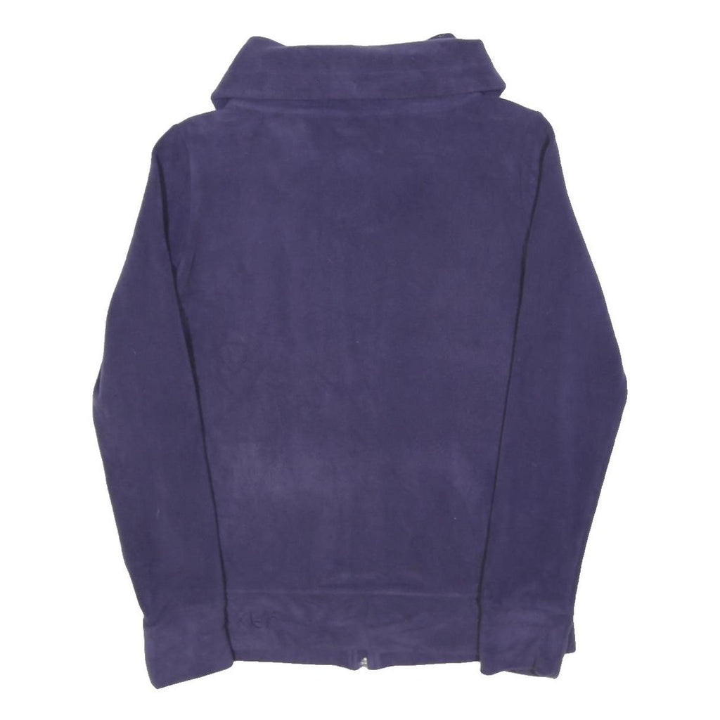 CALVIN KLEIN Womens Purple Jacket S Polyester Blend Plain Zip Casual Wear