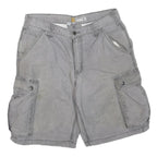 CARHARTT Mens Grey Cargo Shorts Relaxed Fit M W32 Cotton Blend Utility Workwear