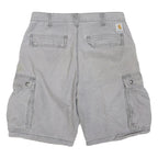 CARHARTT Mens Grey Cargo Shorts Relaxed Fit M W32 Cotton Blend Utility Workwear