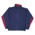 THOMAS E WILSON Mens Blue & Maroon Zip Jacket XL Polyester Blend Plain Casual