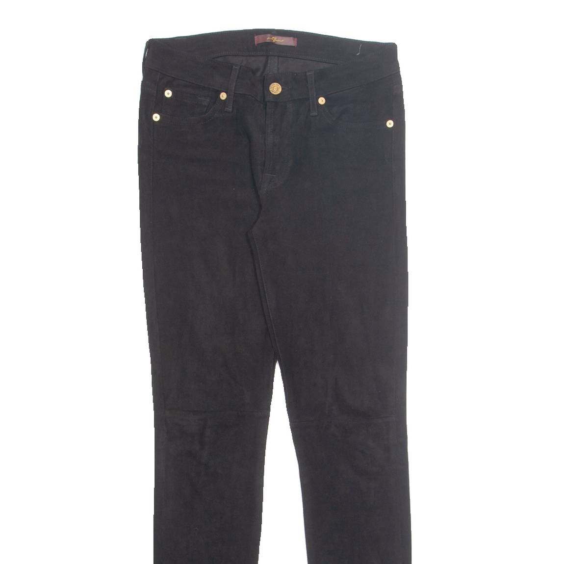 7 FOR ALL MANKIND Womens Corduroy Trousers Black Slim Tapered W28 L30