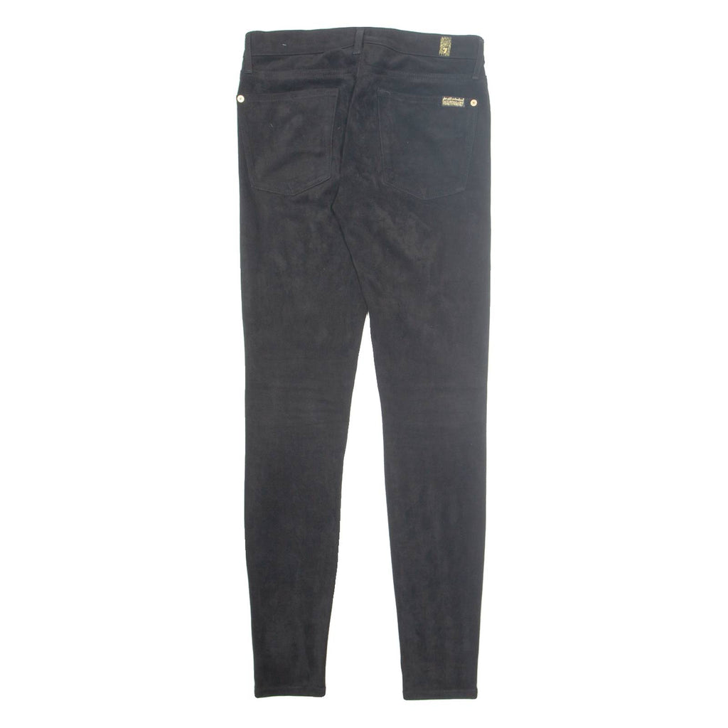 7 FOR ALL MANKIND Womens Corduroy Trousers Black Slim Tapered W28 L30
