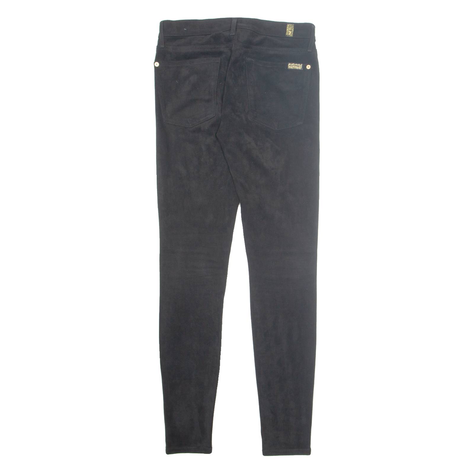 7 FOR ALL MANKIND Womens Corduroy Trousers Black Slim Tapered W28 L30