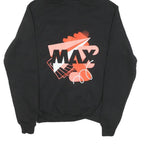 CHAMPION Mens Black Red Zip Up Hoodie S Cotton Blend Graphic Zip