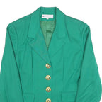 MARIANNA MASI Womens Green Wool Button Jacket M Tailored Plain Elegant Outerwear