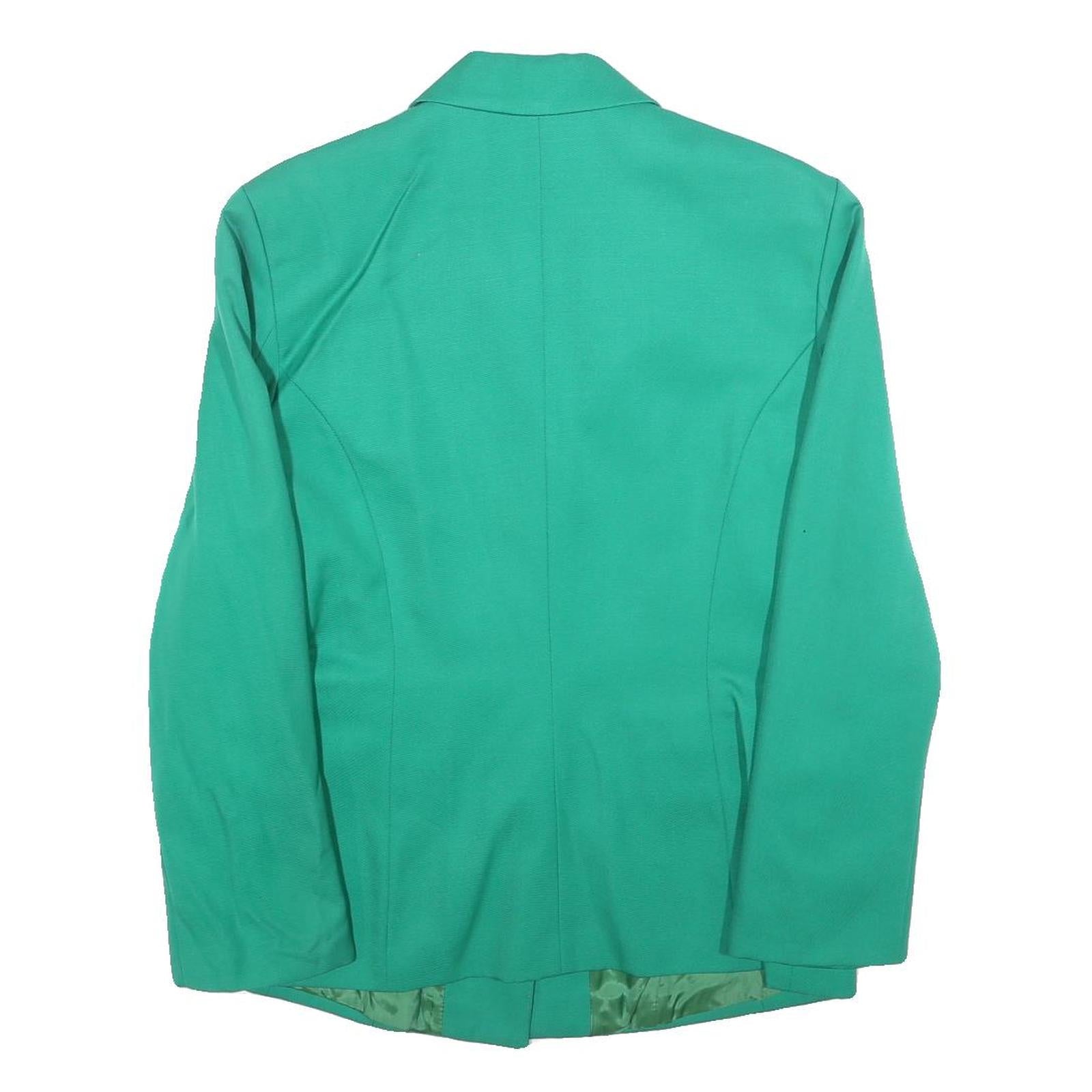 MARIANNA MASI Womens Green Wool Button Jacket M Tailored Plain Elegant Outerwear