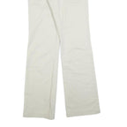 TIDE Womens Cotton Blend White Regular Fit Straight Leg Trousers W28 L32 Casual