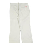 TIDE Womens Cotton Blend White Regular Fit Straight Leg Trousers W28 L32 Casual