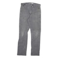 CARHARTT Mens Regular Grey Denim Jeans Regular Fit W31 L32 Workwear Zip Closure