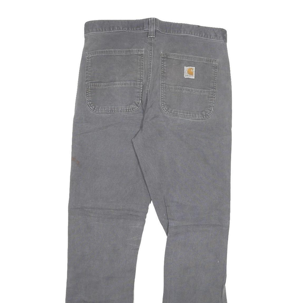 CARHARTT Mens Regular Grey Denim Jeans Regular Fit W31 L32 Workwear Zip Closure