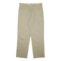 DICKIES Mens Cotton Blend Beige Regular Fit Straight Trousers W36 L32 Workwear