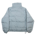 HELLY HANSEN Womens Grey & Black Reversible Puffer Jacket L Polyester Zip