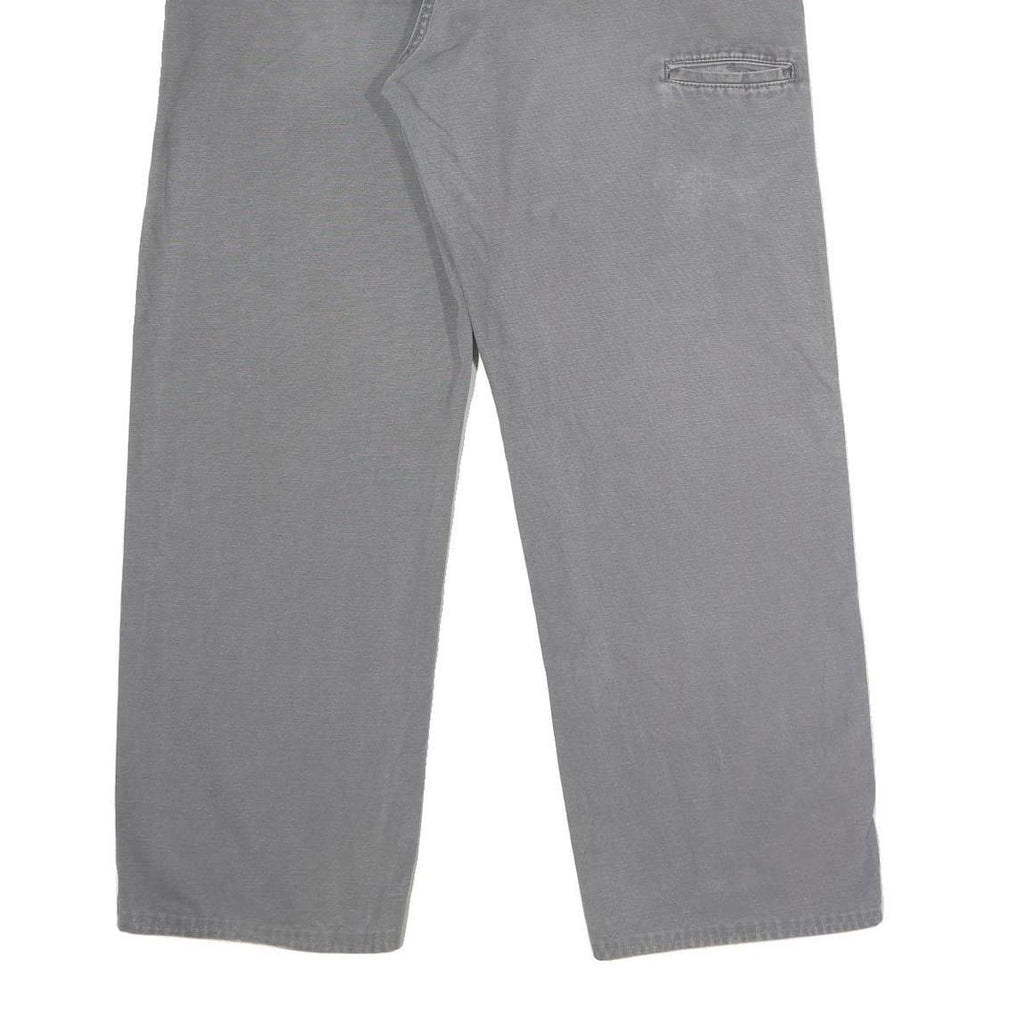 DICKIES Mens Cotton Grey Relaxed Straight Trousers W40 L32 Workwear Durable