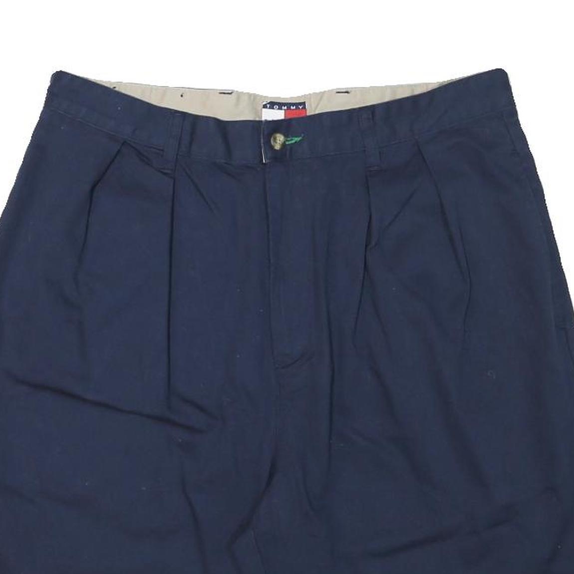 TOMMY HILFIGER Womens Navy Casual Cotton Blend Shorts L W34 Classic Comfort