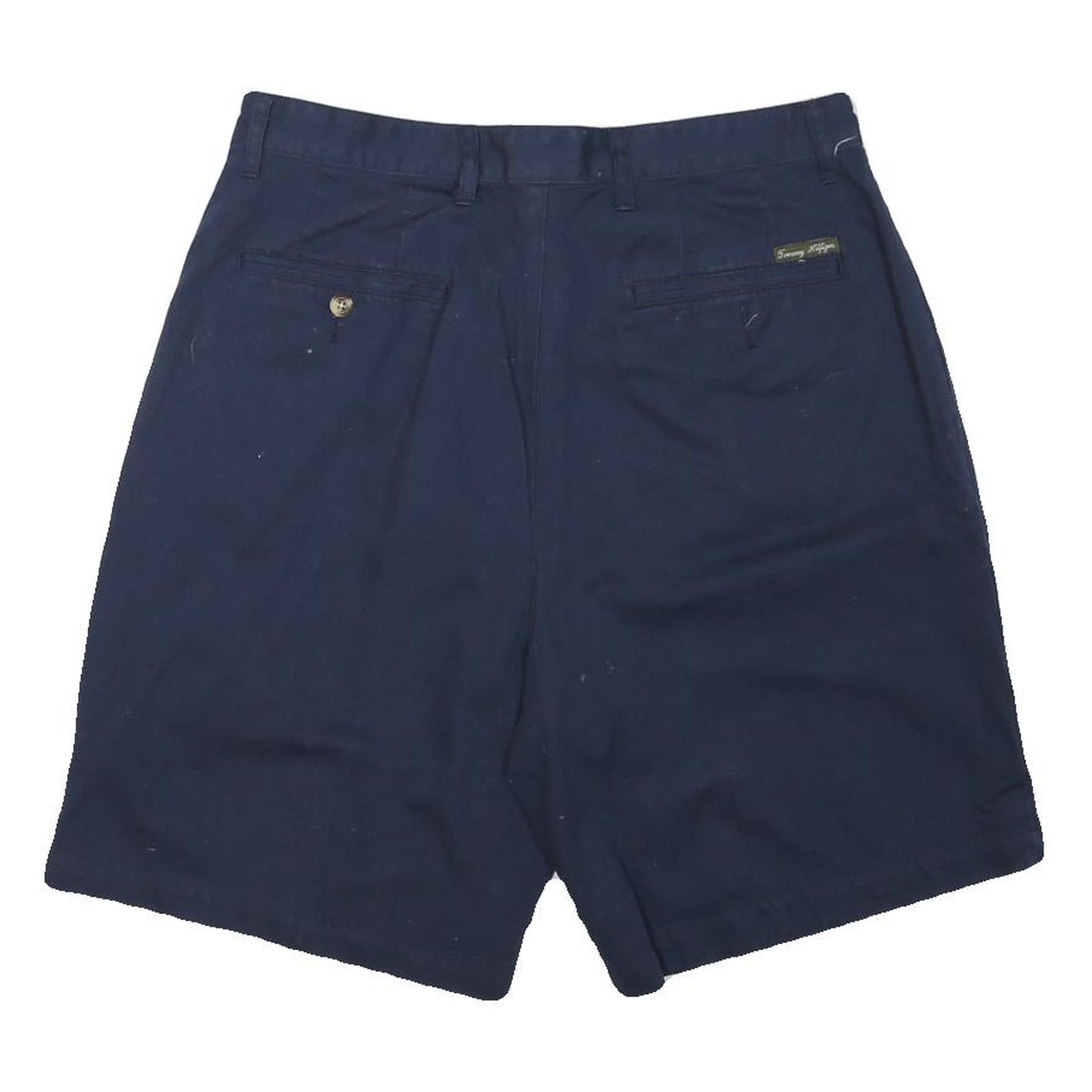 TOMMY HILFIGER Womens Navy Casual Cotton Blend Shorts L W34 Classic Comfort