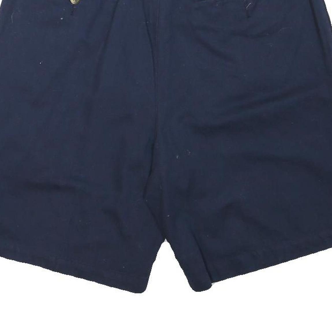 TOMMY HILFIGER Womens Navy Casual Cotton Blend Shorts L W34 Classic Comfort