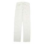 LEVI'S 501 Mens Regular White Jeans Denim W27 L32 Classic Button Closure
