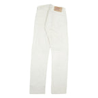 LEVI'S 501 Mens Regular White Jeans Denim W27 L32 Classic Button Closure