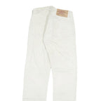 LEVI'S 501 Mens Regular White Jeans Denim W27 L32 Classic Button Closure
