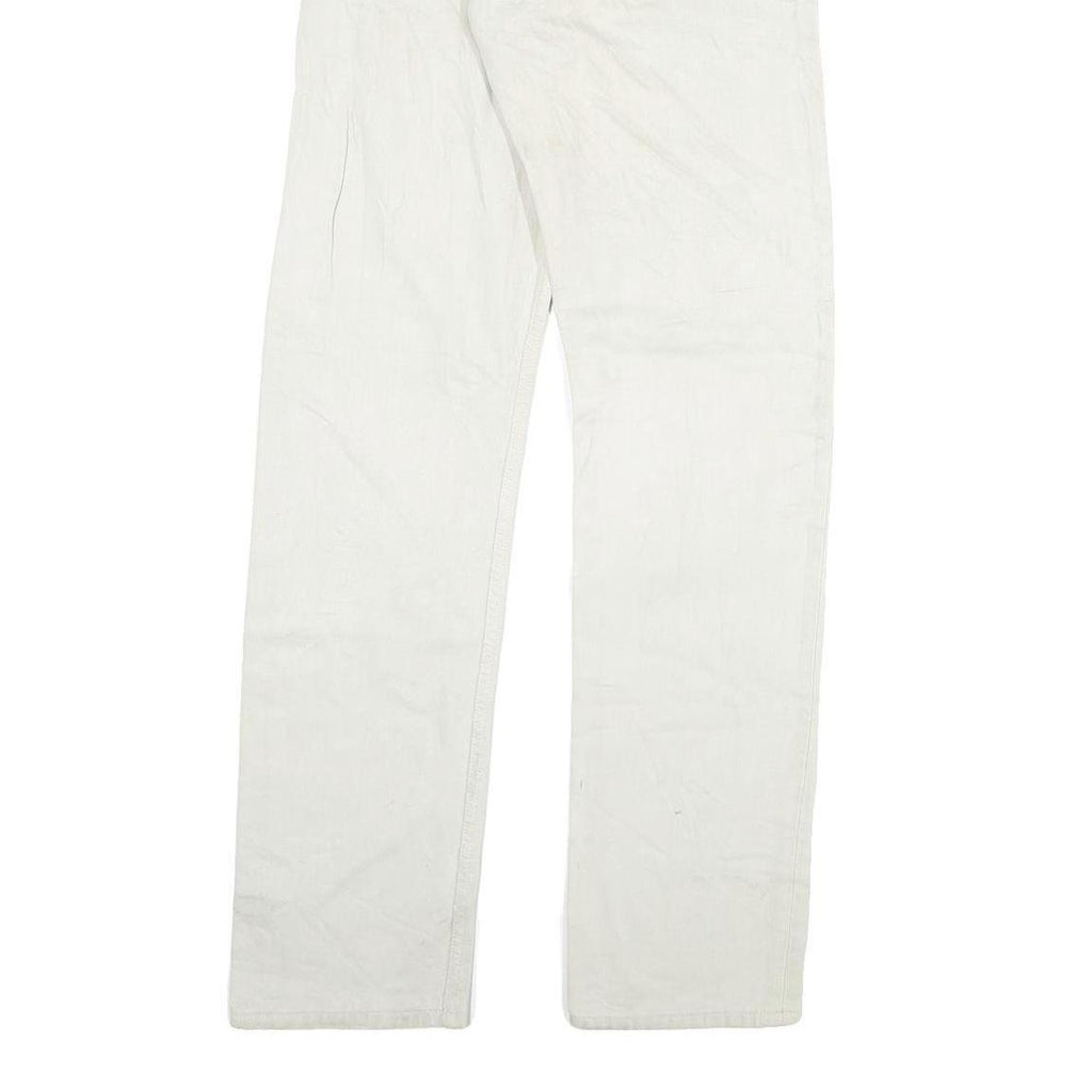 LEVI'S 501 Mens Regular White Jeans Denim W27 L32 Classic Button Closure