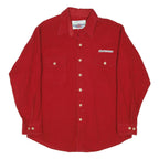 MWG Mens Red Cotton Blend Long Sleeve Shirt XL Bridgestone Logo Workwear