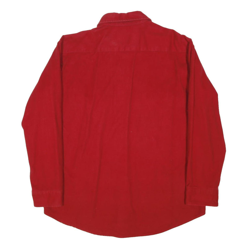 MWG Mens Red Cotton Blend Long Sleeve Shirt XL Bridgestone Logo Workwear