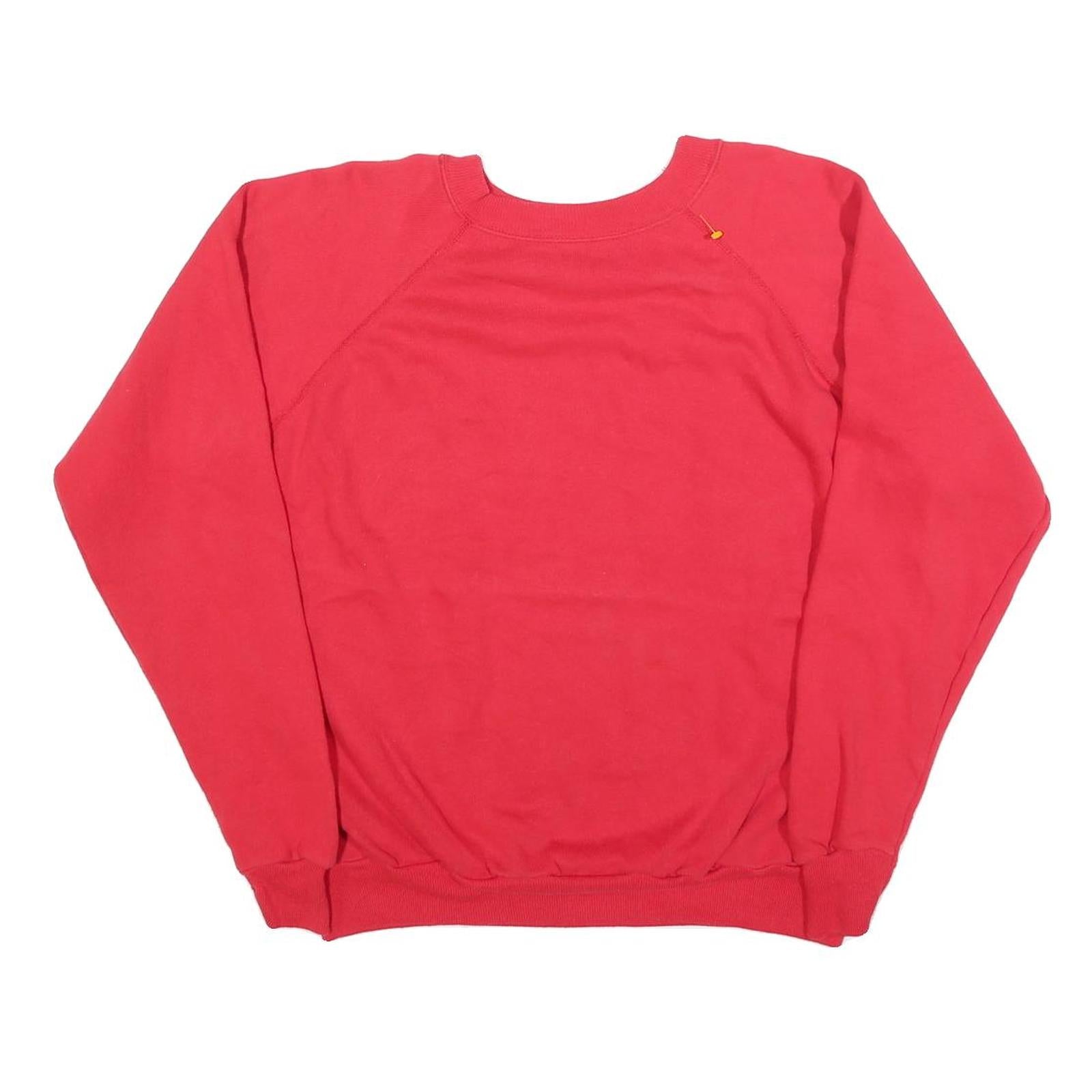 PANNILL Womens Red Crew Neck XL Cotton Blend Sweatshirt Pullover Comfortable