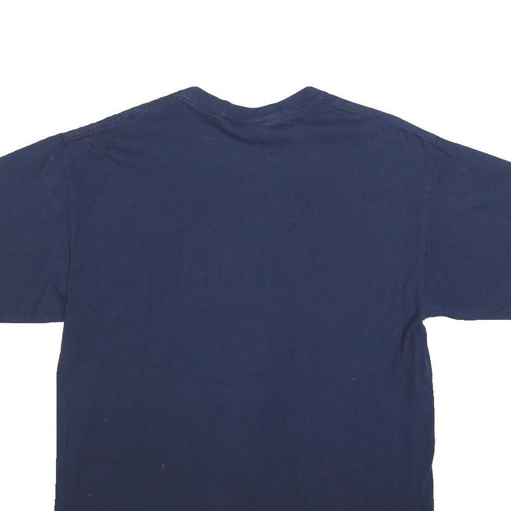 STEP AHEAD Mens Navy Blue Rugby National Champions T-Shirt L Short Sleeve Crew