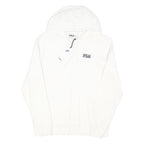 FILA Mens White Cotton Blend Full Zip Hoodie M Classic Logo Sportswear