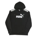 PUMA Mens Black Hoodie M Cotton Blend Pullover Drawstring Hooded Sweatshirt