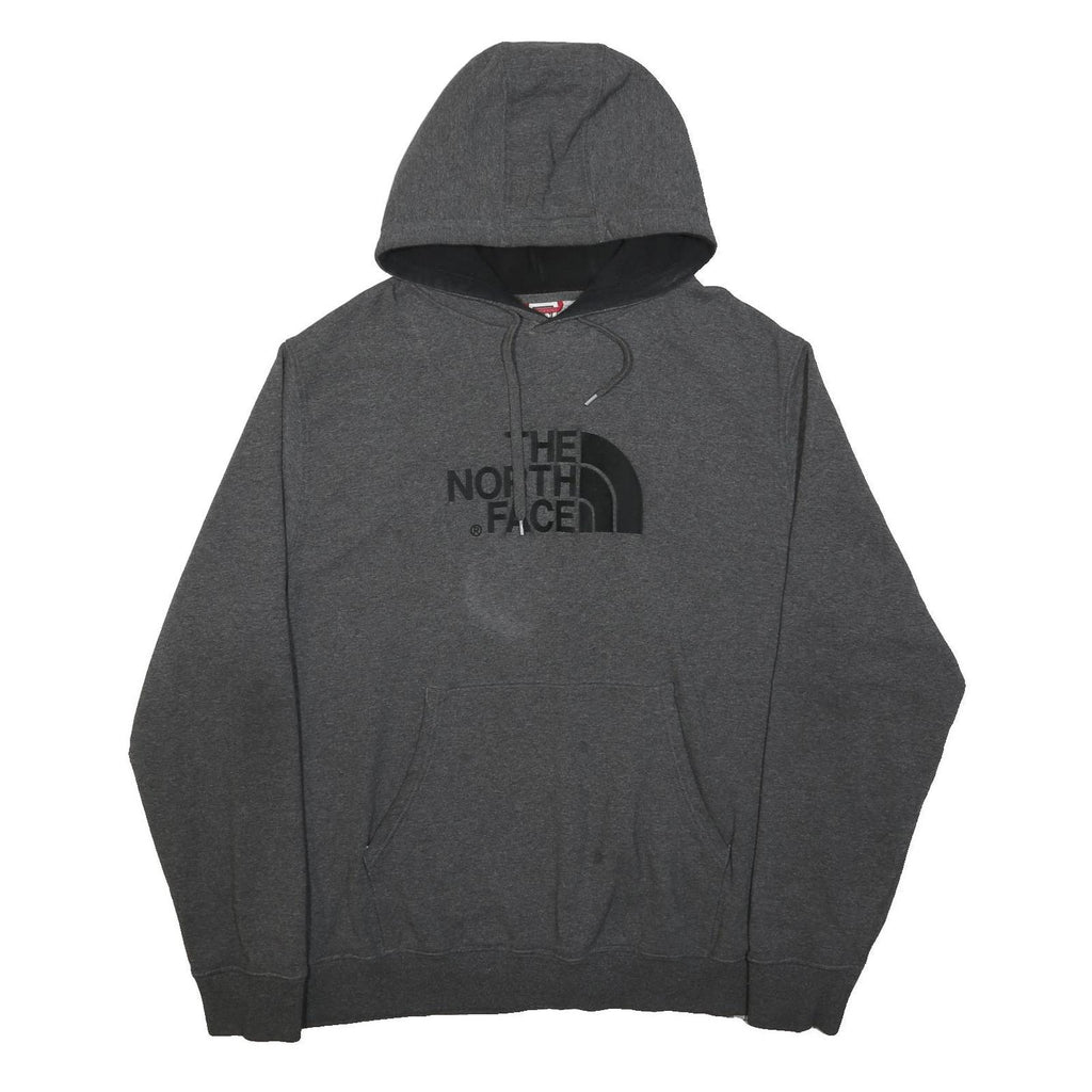 THE NORTH FACE Mens Grey Hoodie 2XL Cotton Blend Pullover Drawstring Hood