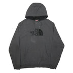 THE NORTH FACE Mens Grey Hoodie 2XL Cotton Blend Pullover Drawstring Hood
