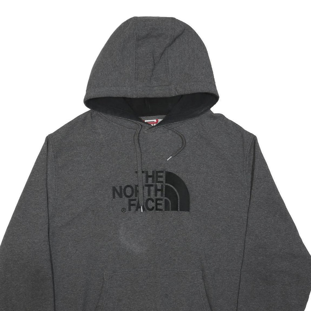 THE NORTH FACE Mens Grey Hoodie 2XL Cotton Blend Pullover Drawstring Hood