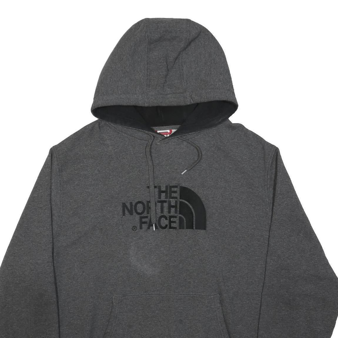 THE NORTH FACE Mens Grey Hoodie 2XL Cotton Blend Pullover Drawstring Hood