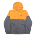 DISNEY Mens Orange & Grey Zip Jacket L Polyester Blend Colourblock Casual