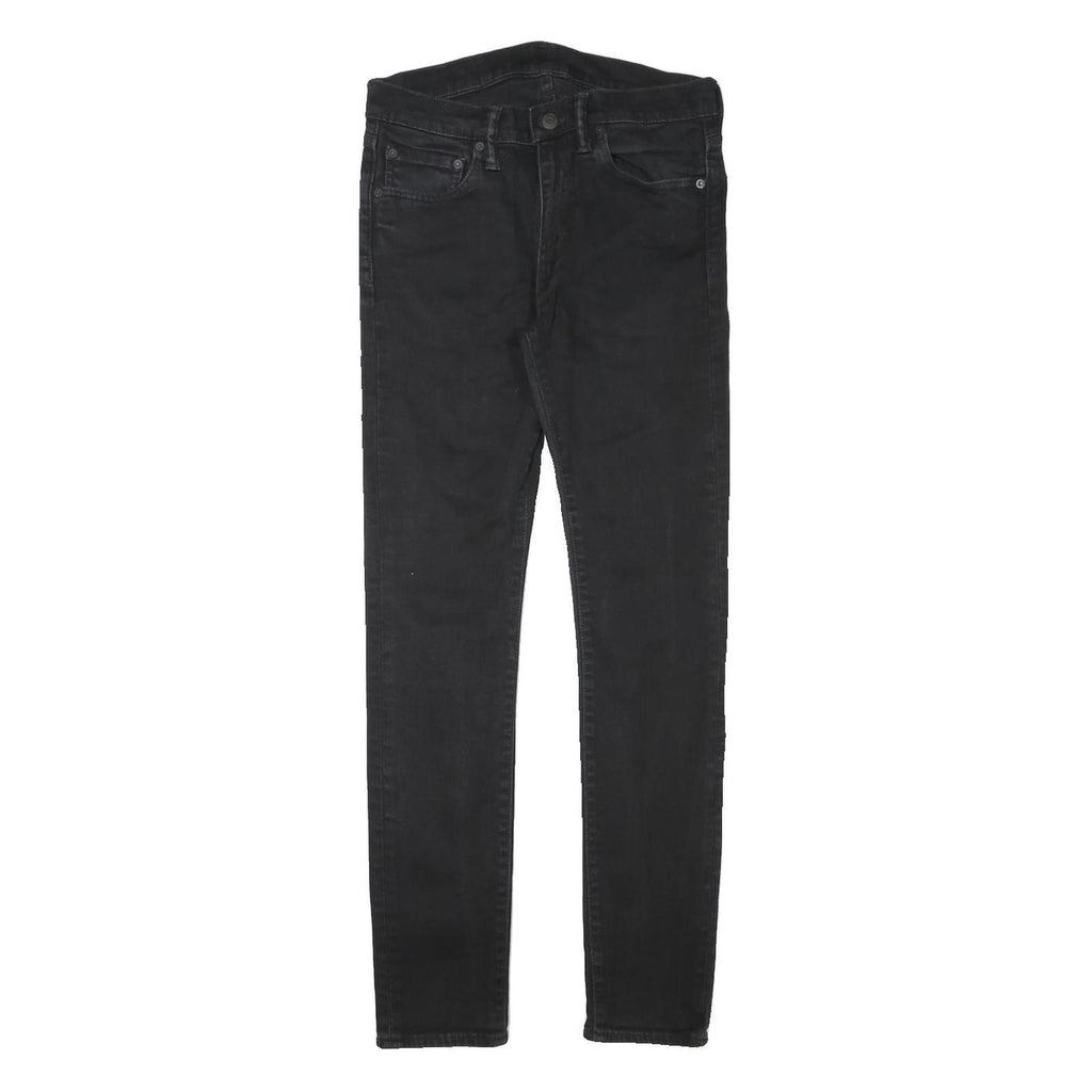 LEVI'S Mens Jeans Black Slim Skinny Denim W28 L29 Zip Cotton Blend